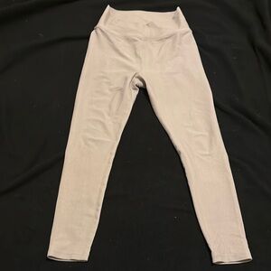 Marshalls Tan Leggings with Wide Waistband and Textured Fabric